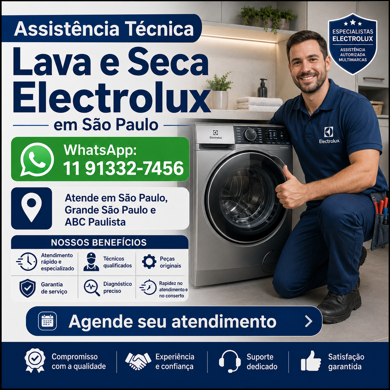 Assistência Técnica Lava e Seca Electrolux