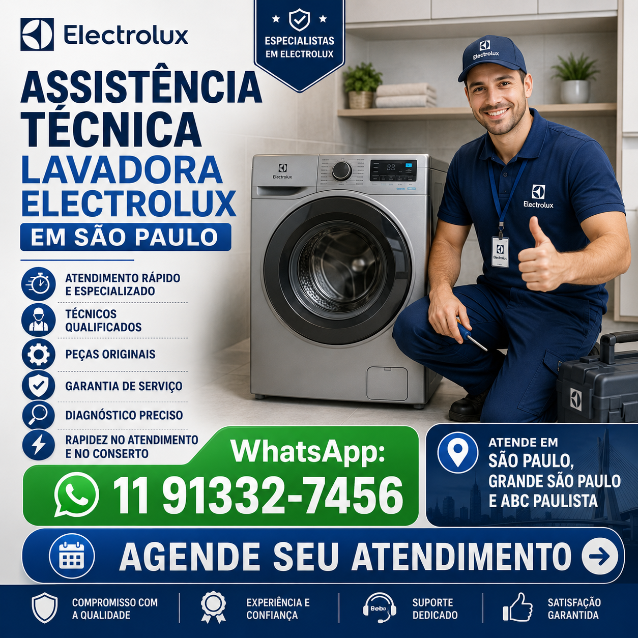 Assistência Técnica Lavadora Electrolux