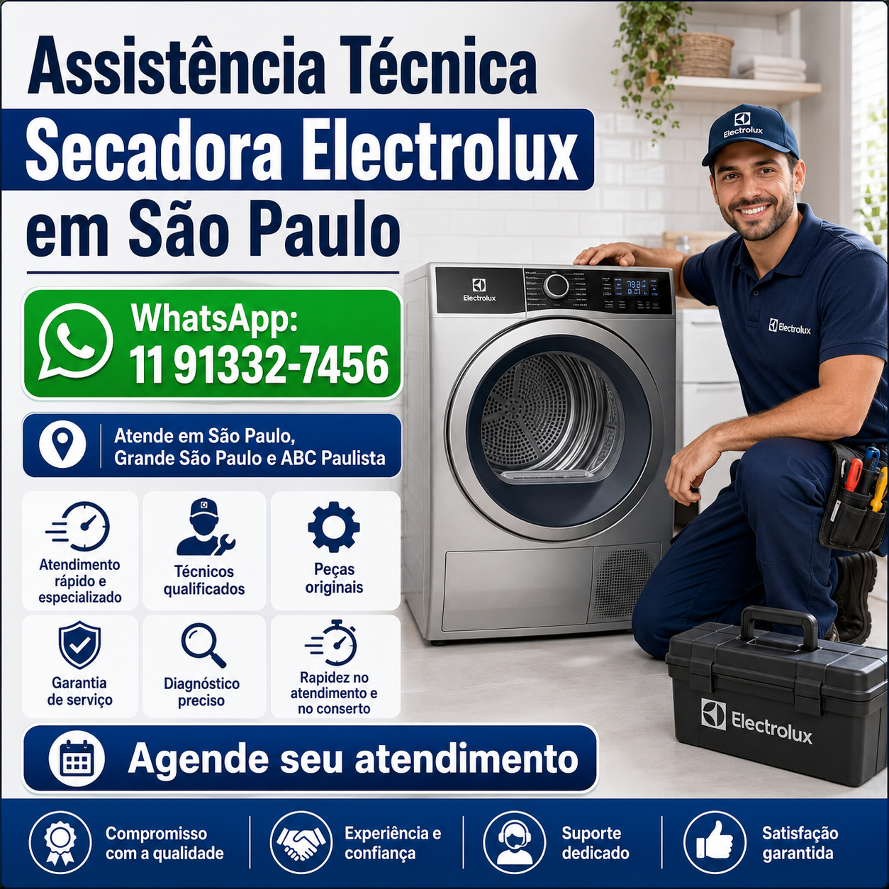 Assistência Técnica Secadora Electrolux